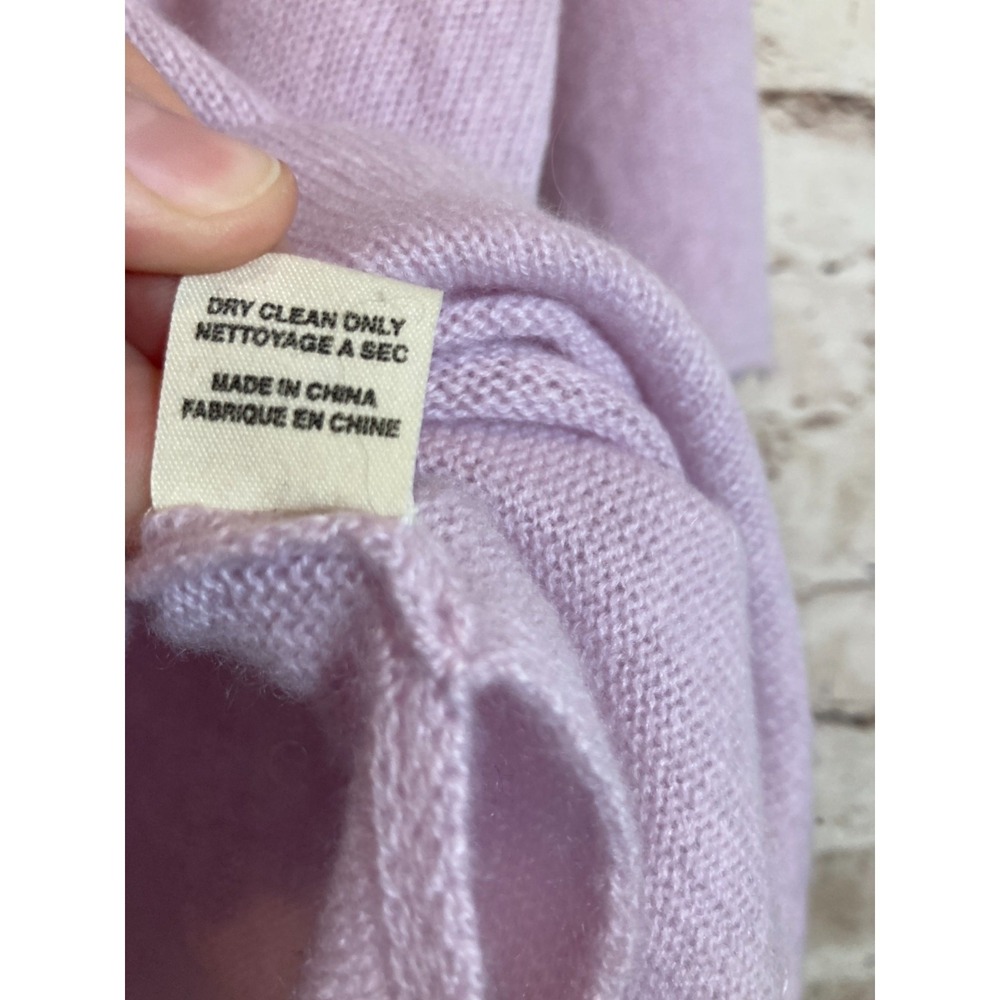 Demylee NY Cashmere Sweater Women XS Oversized Lilac Purple Soft Girl Boxy Tunic - Picture 13 of 14